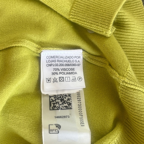 Apple green V neck cardigan - Picture 4 of 7